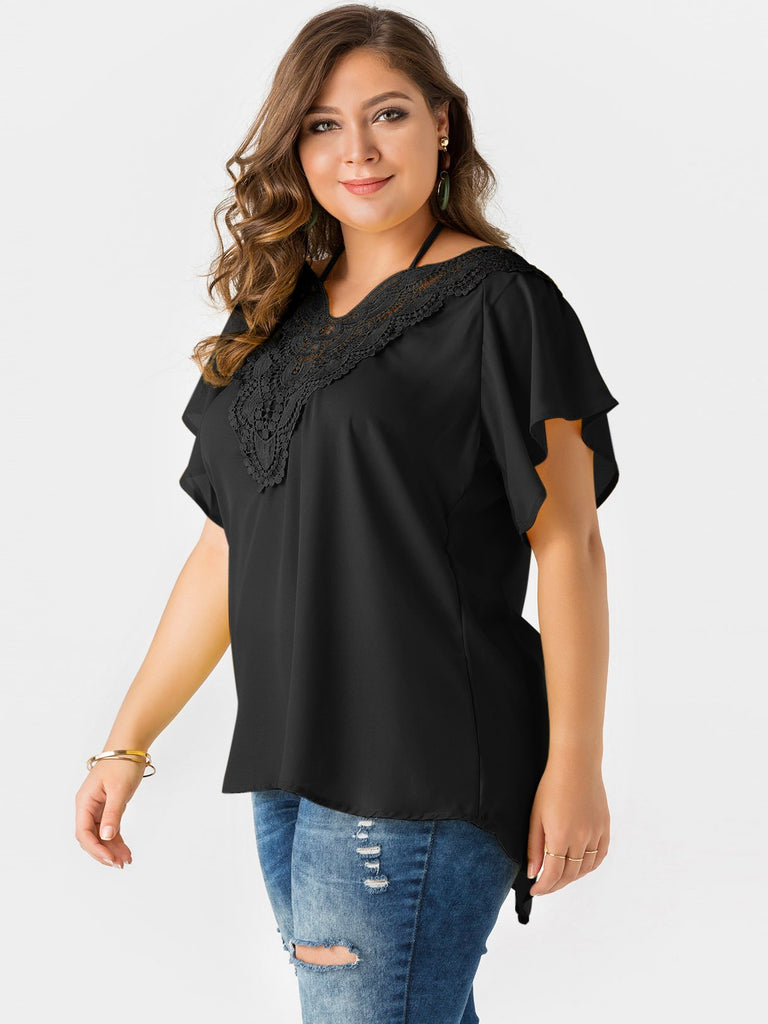 Ladies Black Plus Size Tops