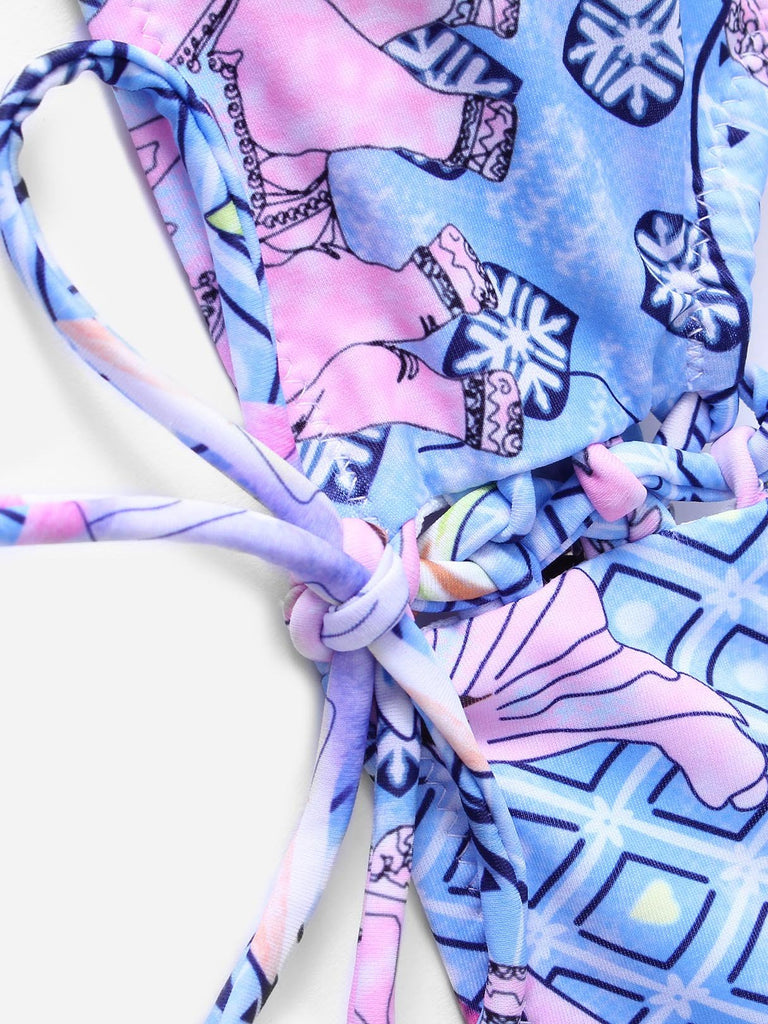 Ladies Sleeveless Two Piece Bikinis