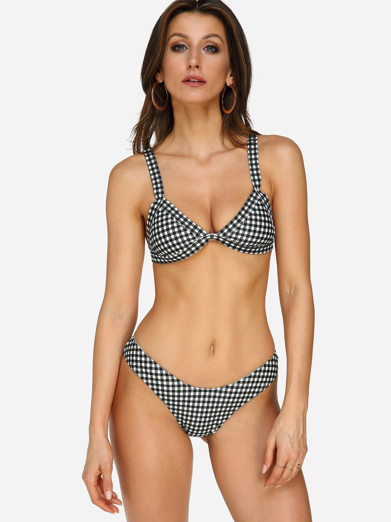 Ladies Sleeveless Two Piece Bikinis