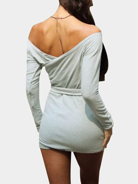 Womens Grey Mini Dresses