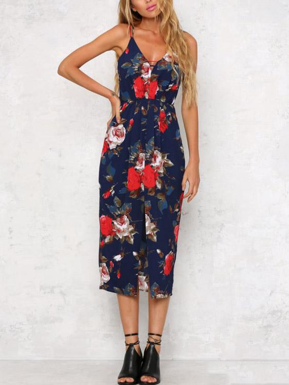 Ladies Sleeveless Maxi Dress