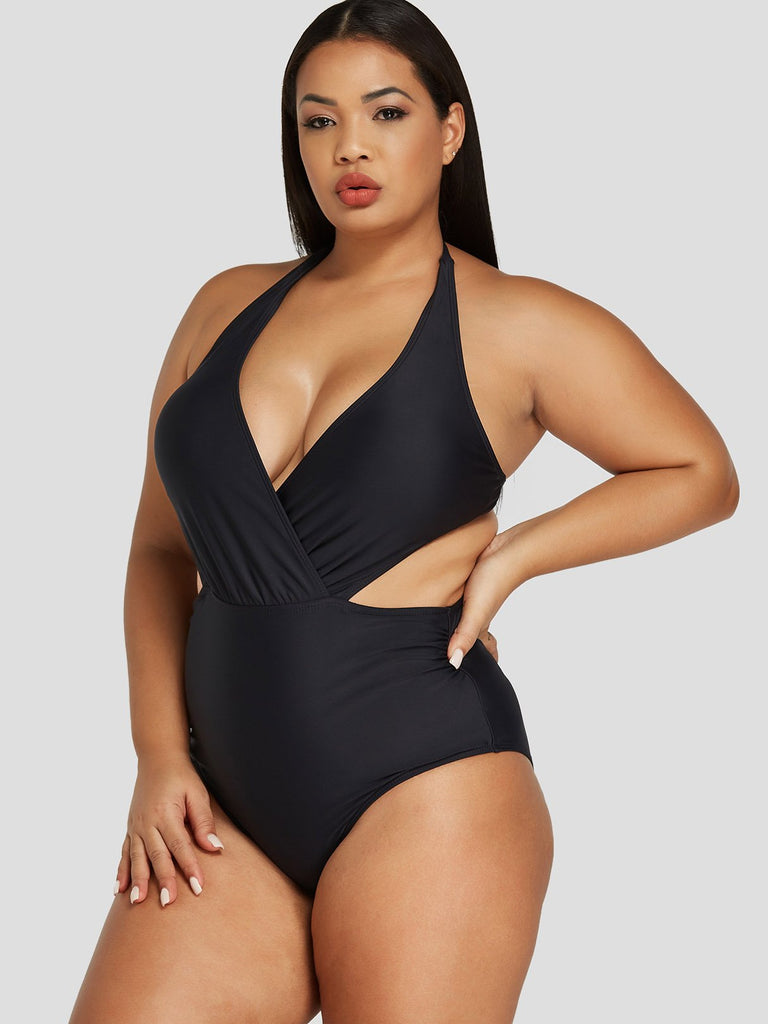 Womens Red Plus Size Swimwear