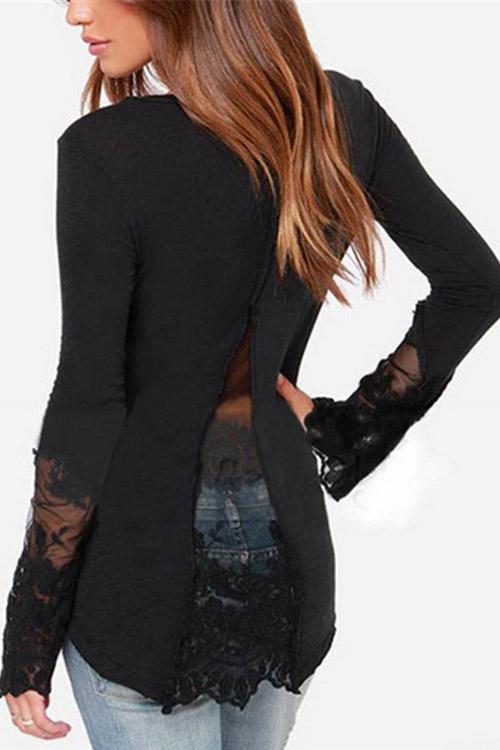 Womens Black T-Shirts