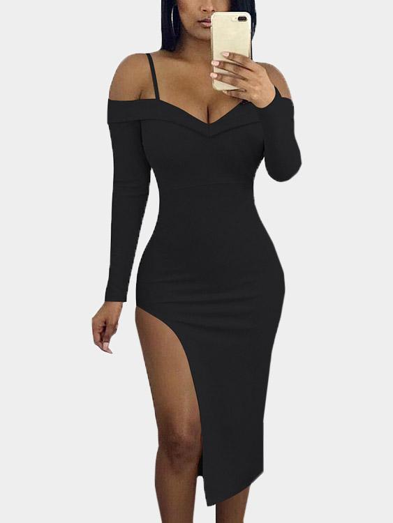 Womens Black Off The Shoulder Dresses