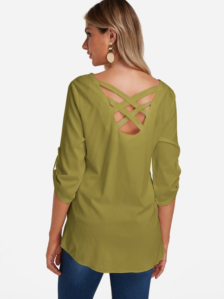 Ladies V-Neck Blouses