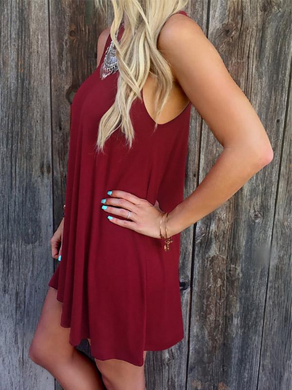 Ladies Burgundy Mini Dresses