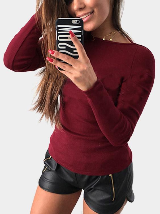 Womens Burgundy T-Shirts