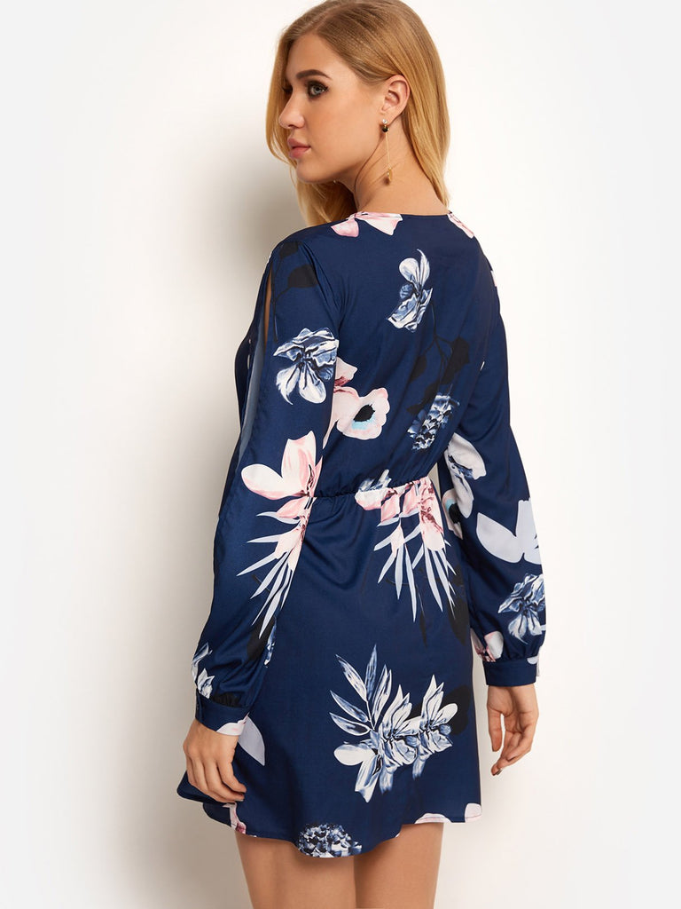 Womens Navy Floral Dresses