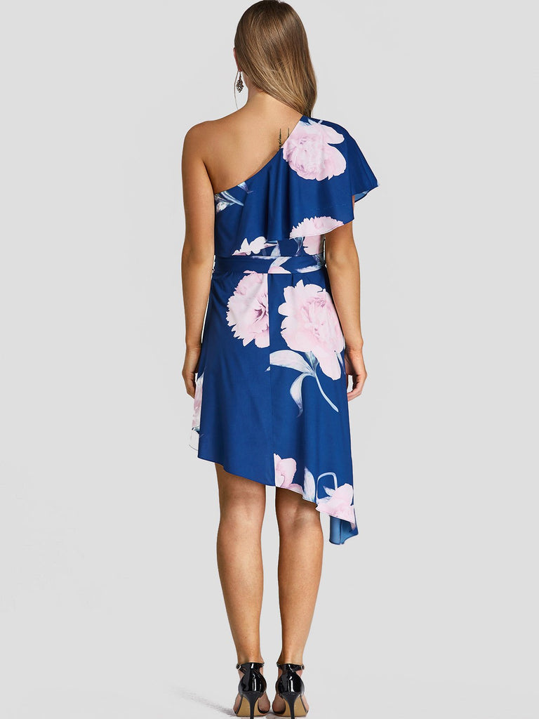 Womens Navy Floral Dresses