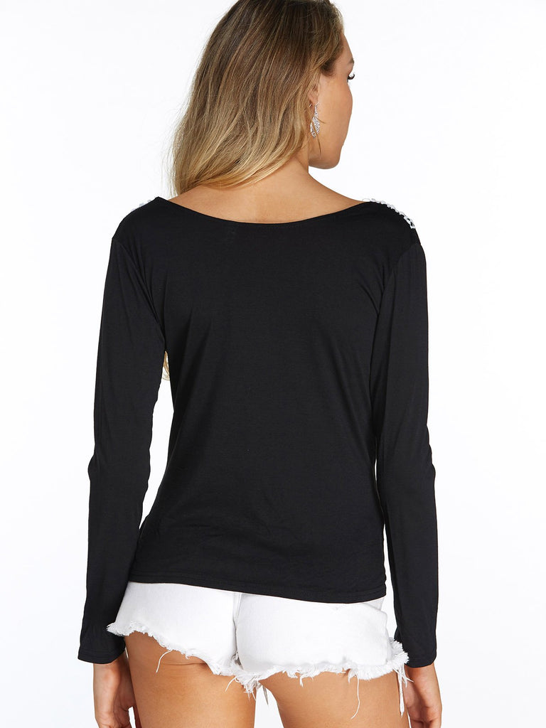 Womens Black T-Shirts