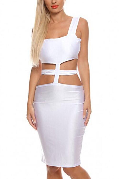 Sexy Bodycon Bandage White Dresses