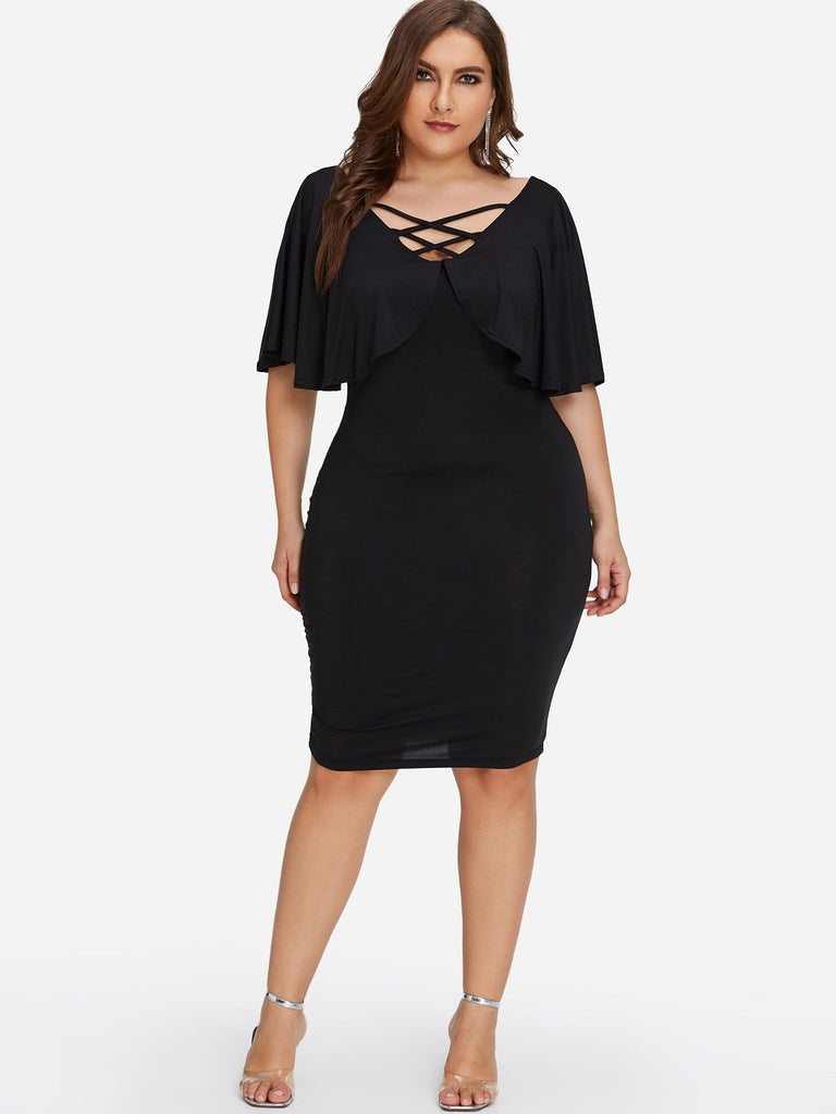 Womens Half Sleeve Plus Size Dresses