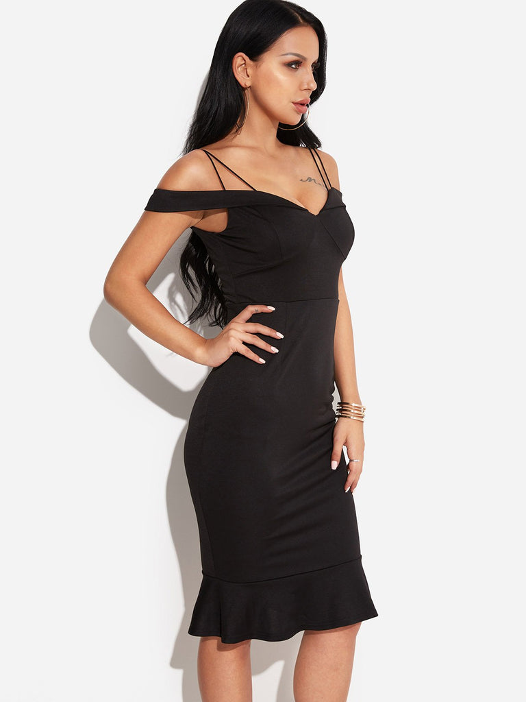 Ladies Black Midi Dresses