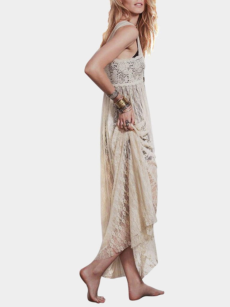 Womens Beige Maxi Dresses