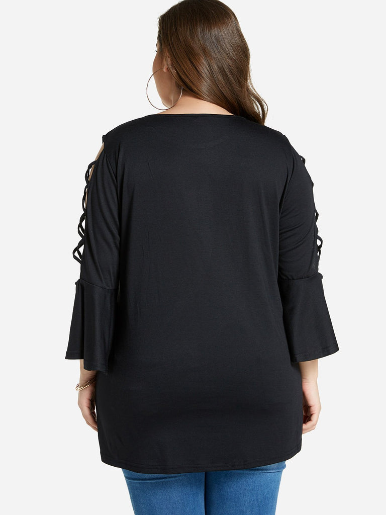 Womens Black Plus Size Tops