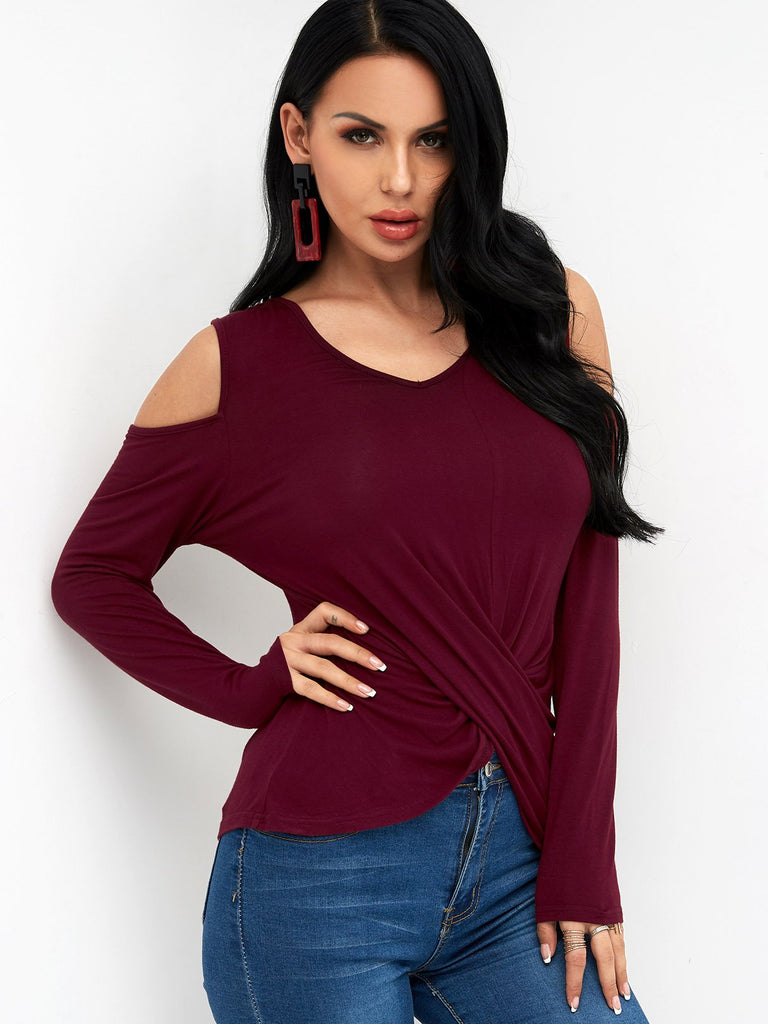 Ladies Burgundy T-Shirts
