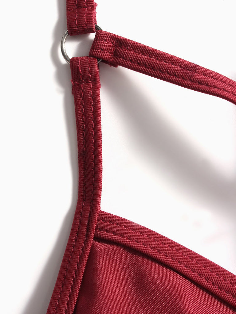 Ladies Burgundy Bikinis