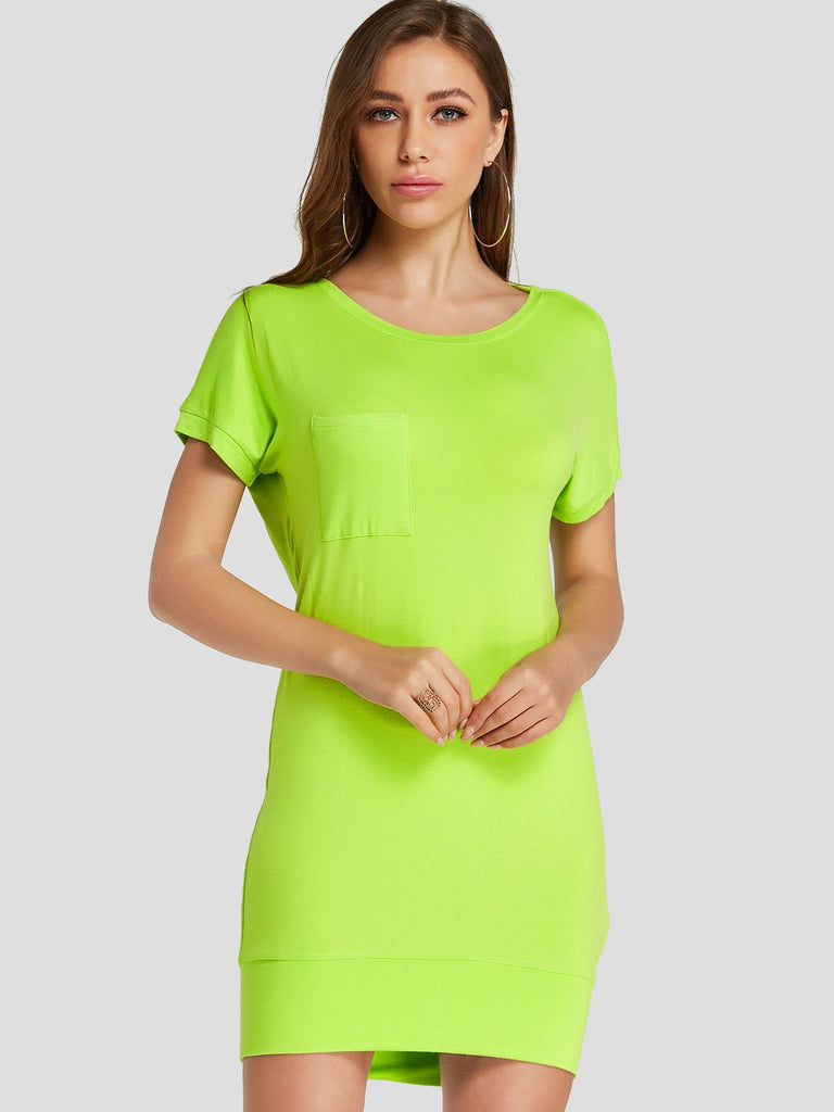 Ladies Neon Green Mini Dresses