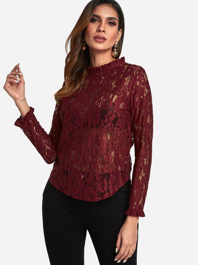 Ladies Burgundy Blouses