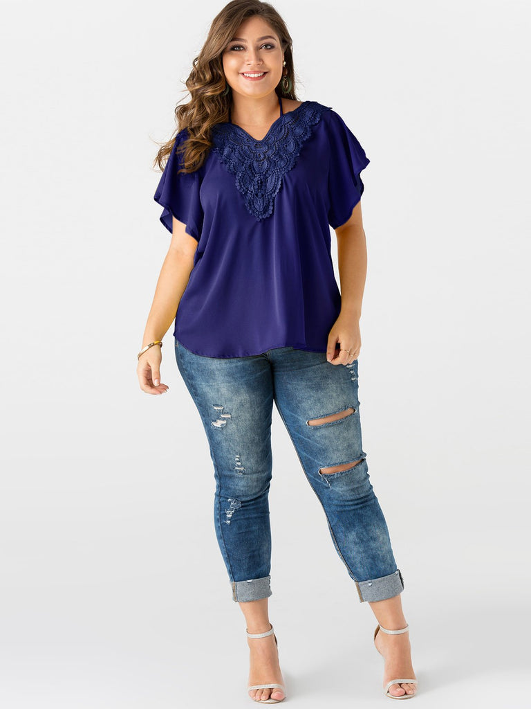 Womens Plus Size Purple Tops