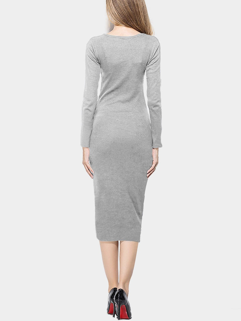 Womens Grey Midi Dresses