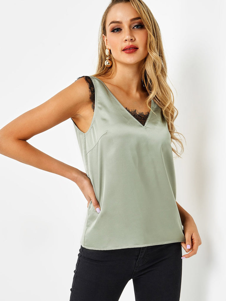 Ladies Green Camis