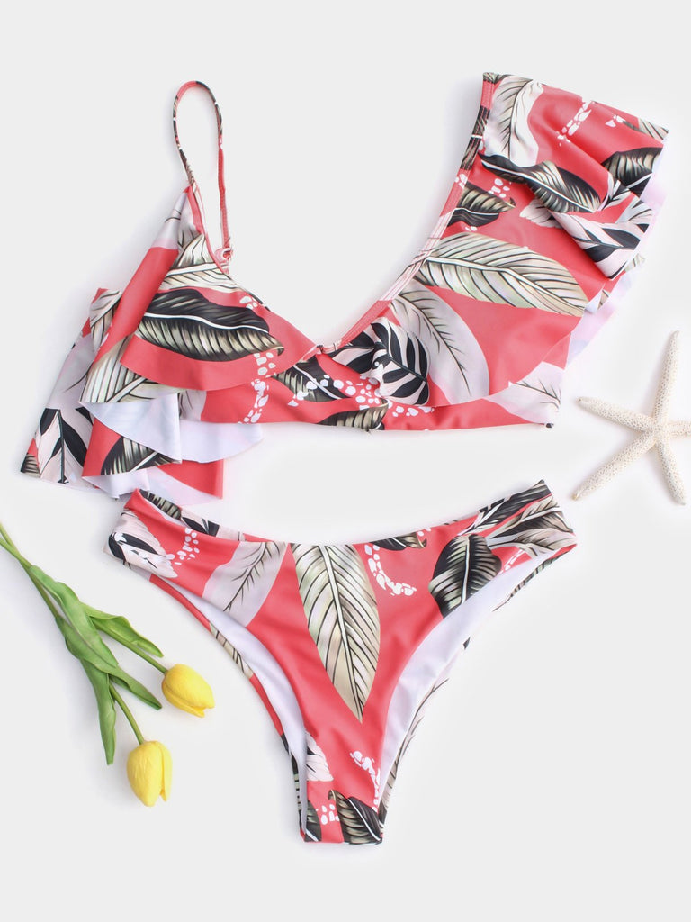 Ladies V-Neck Bikini Set Swimwear