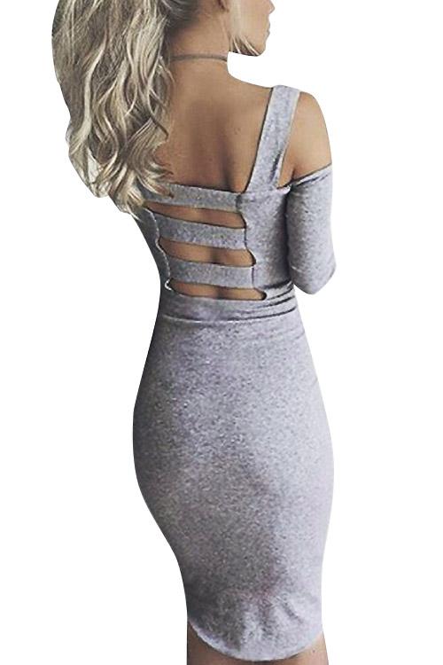 Womens Grey Bodycon Dresses