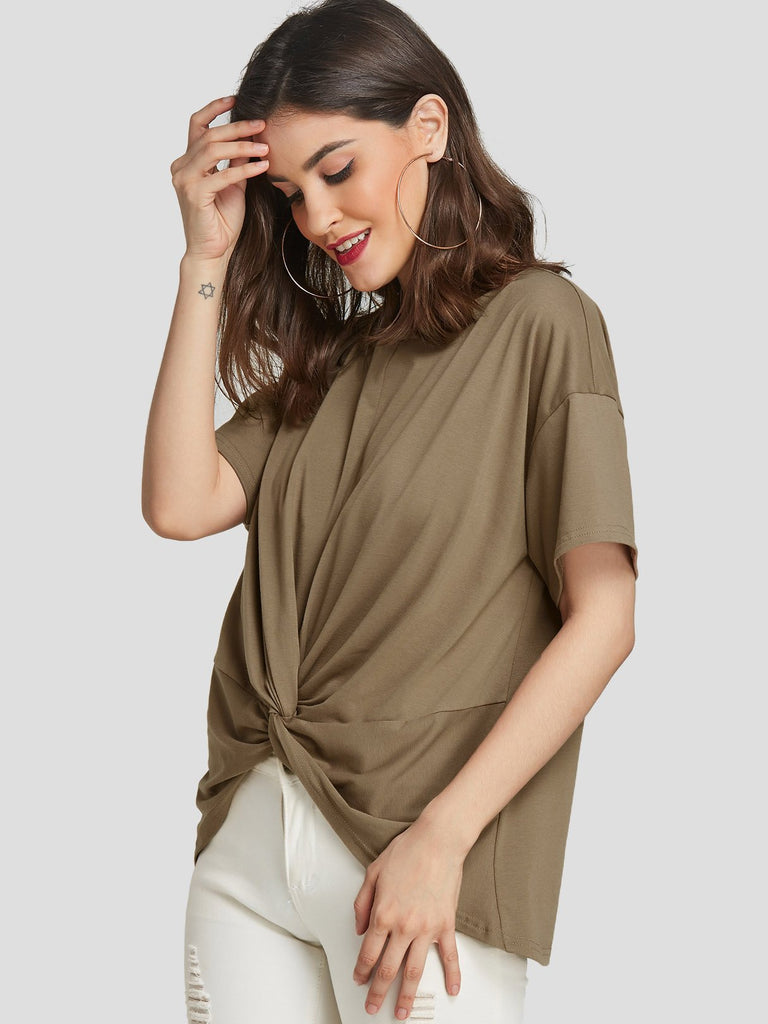 Ladies Khaki T-Shirts