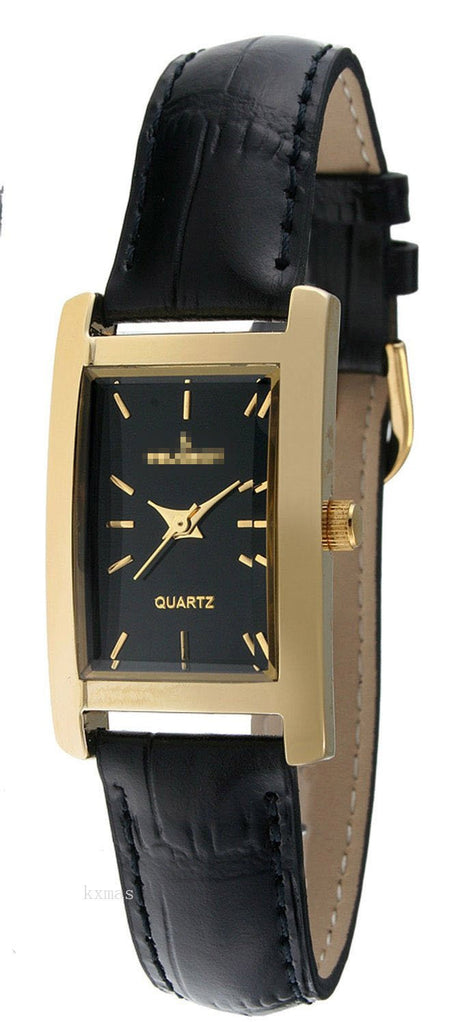 Affordable Elegant Leather 10 mm Watch Strap 3007BK_K0027879