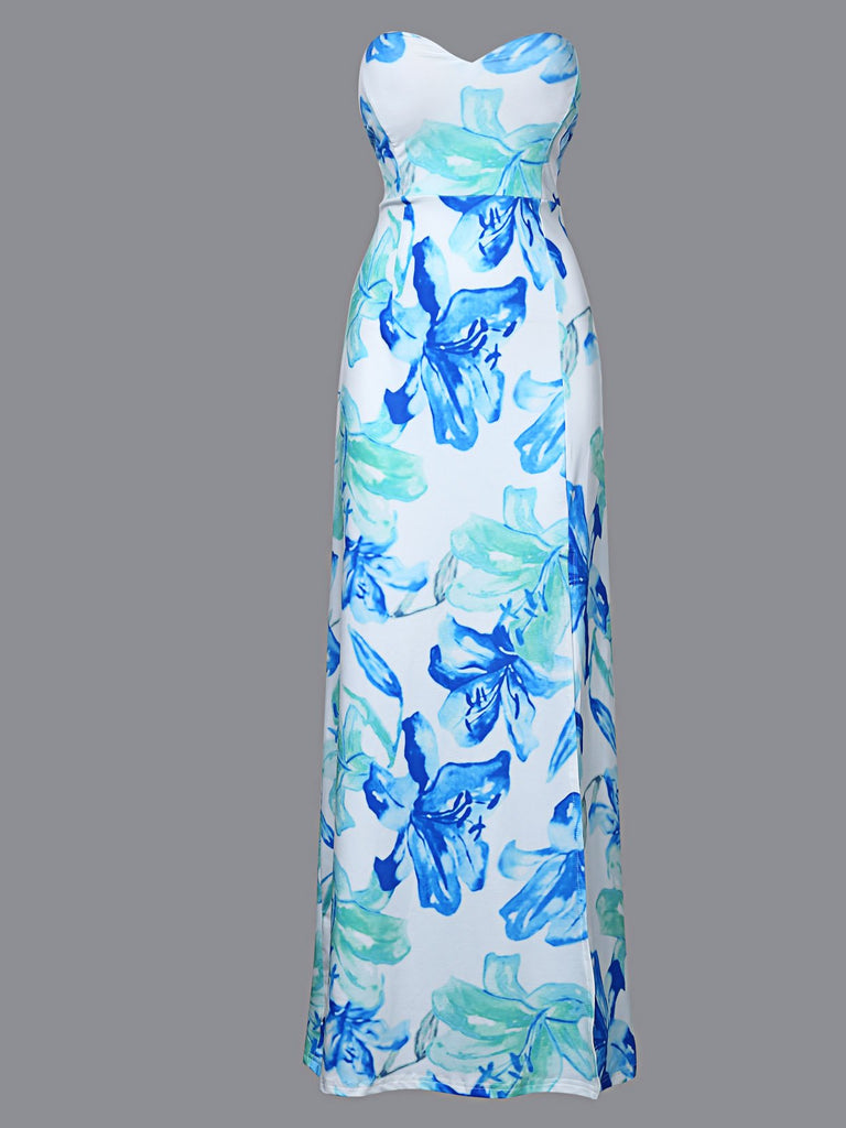 Ladies Blue Maxi Dresses