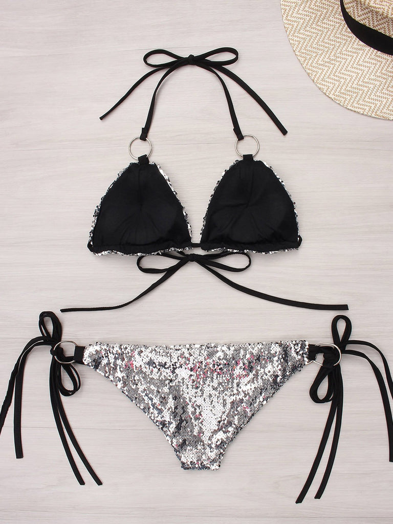 Womens Silver Bikinis