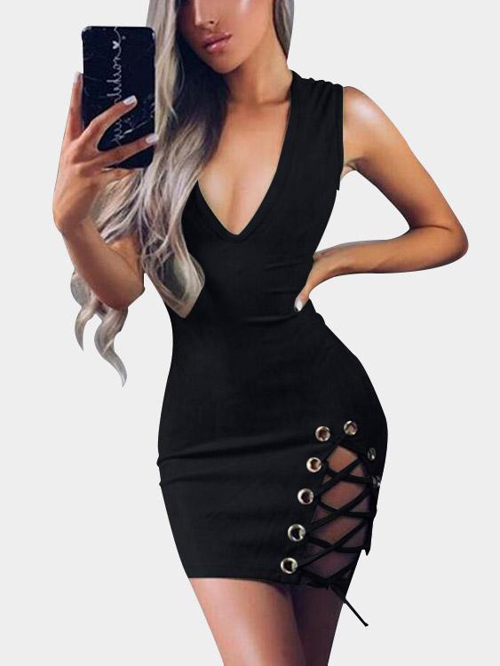 Ladies Sleeveless Mini Dress