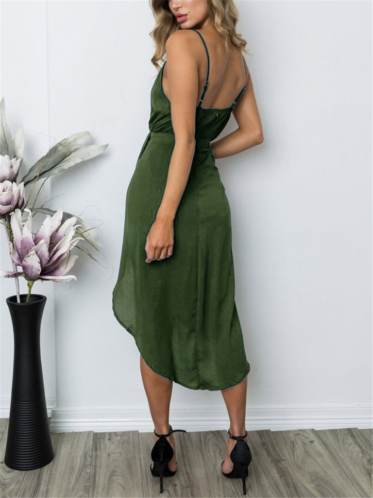 Womens Army Green Midi Dresses