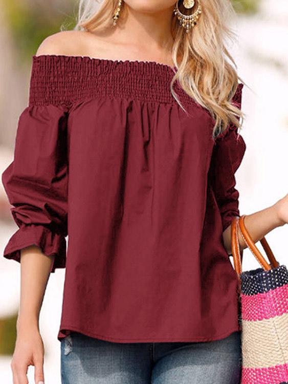 Ladies Burgundy Blouses