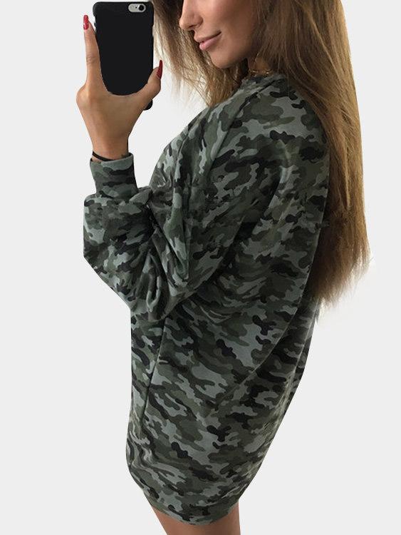 Womens Camouflage Mini Dresses