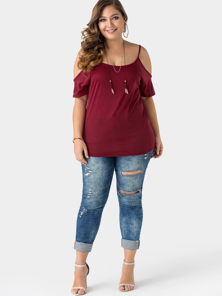Womens Plus Size Pink Tops