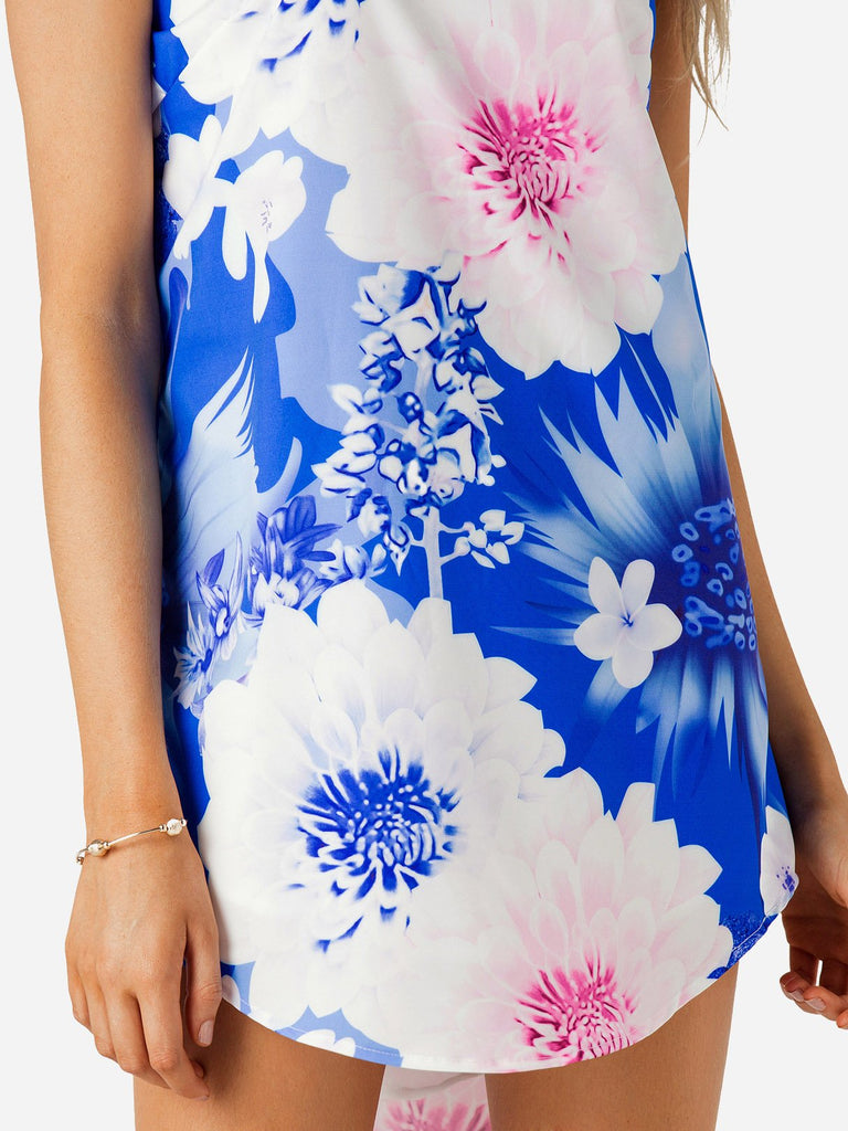 Short Sleeve Floral Wrap Dress