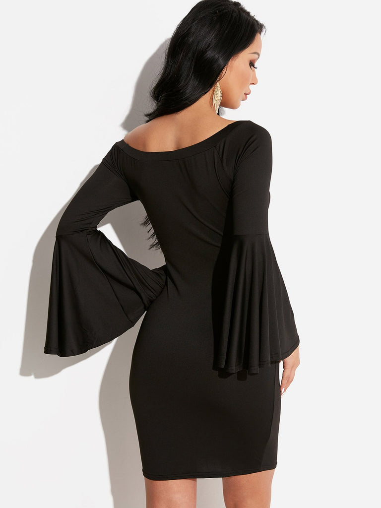 Womens Black Off The Shoulder Dresses