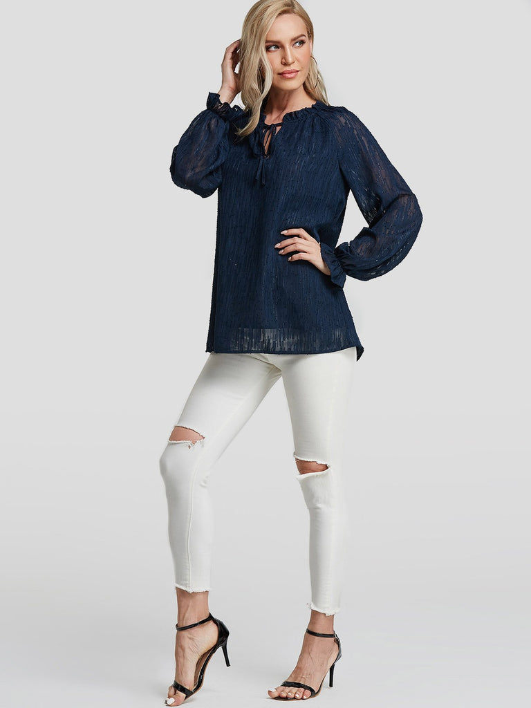 Womens Navy Blouses