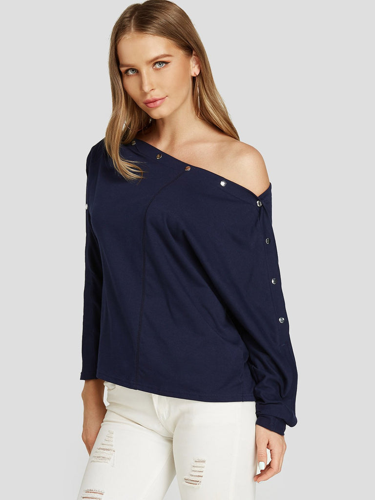 Ladies Navy Blouses