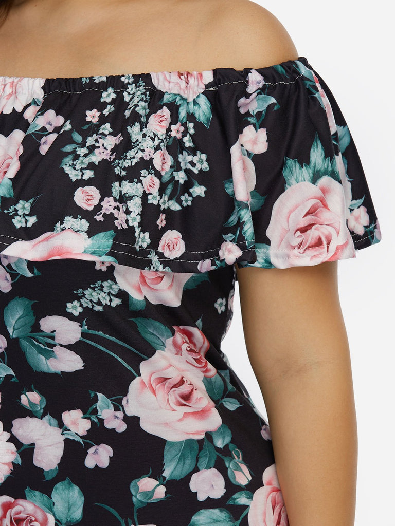 Ladies Short Sleeve Plus Size Dresses