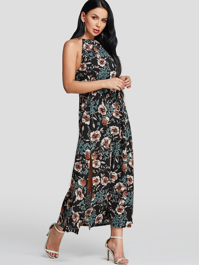 Womens Black Floral Dresses