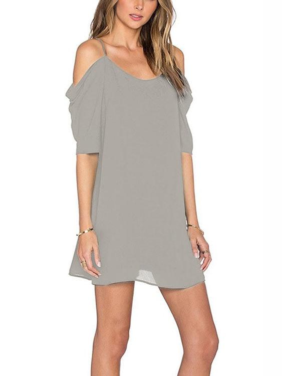 Ladies Grey Mini Dresses