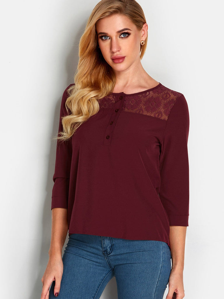 Ladies Burgundy T-Shirts