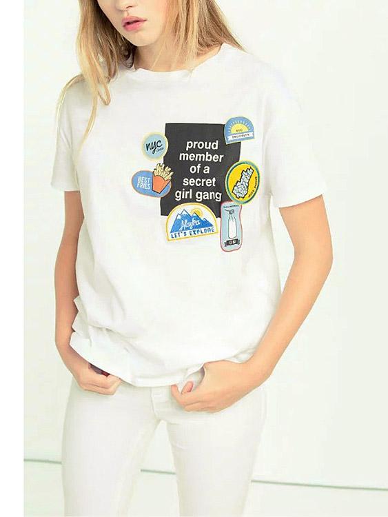 Ladies White T-Shirts