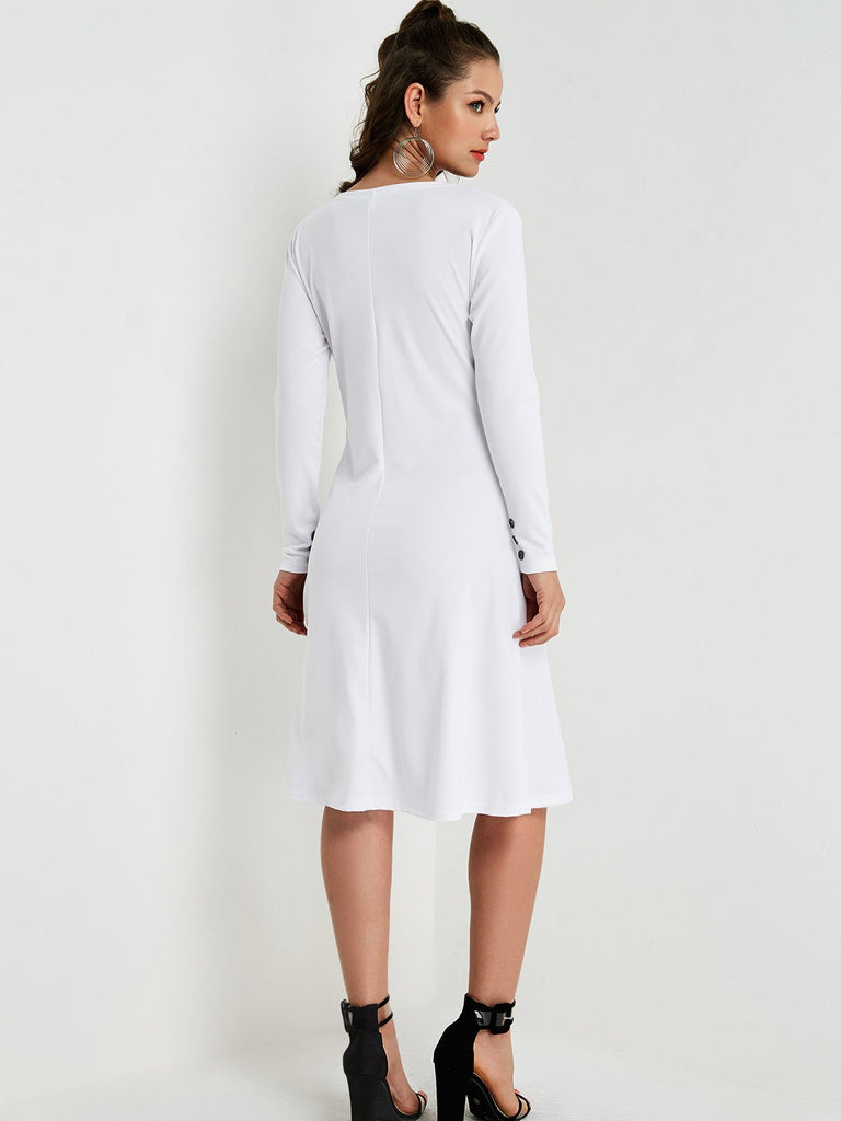 Womens White Midi Dresses