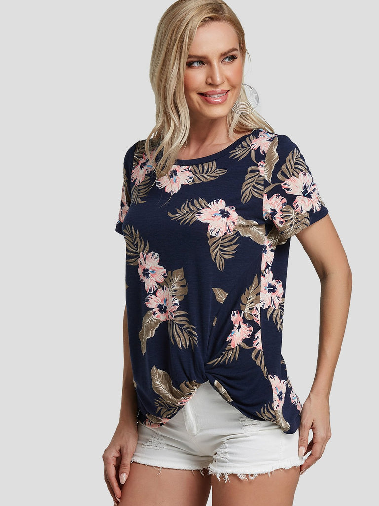 Ladies Dark Blue T-Shirts