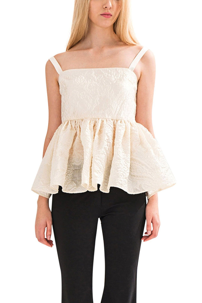 Paisley Ruffled Hem Cami Top 