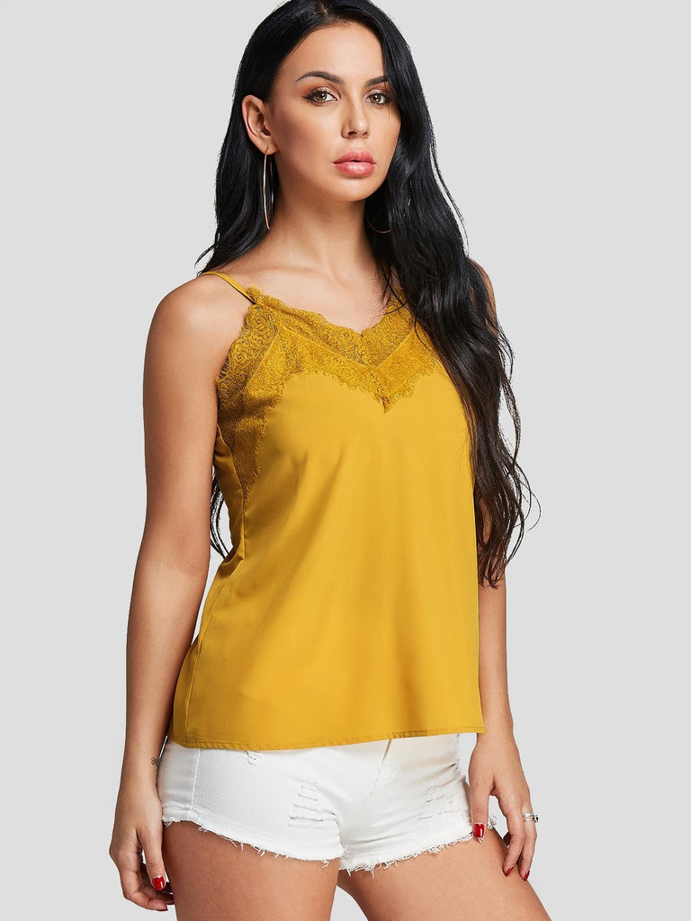 Ladies Yellow Camis